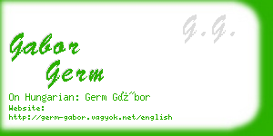 gabor germ business card